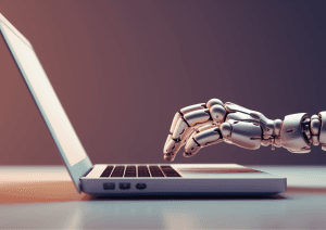 Job seekers using AI illustration